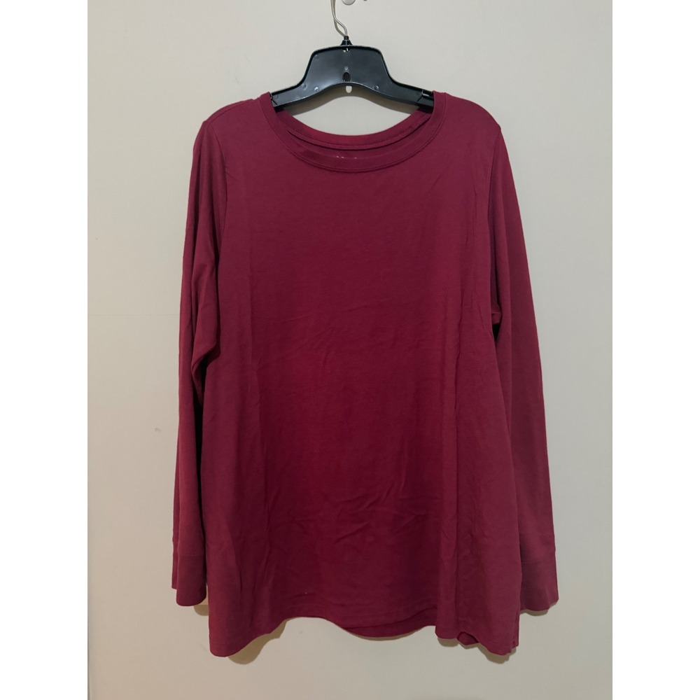 Torrid Classic Fit Burgundy Long Sleeve Top Women Size 2